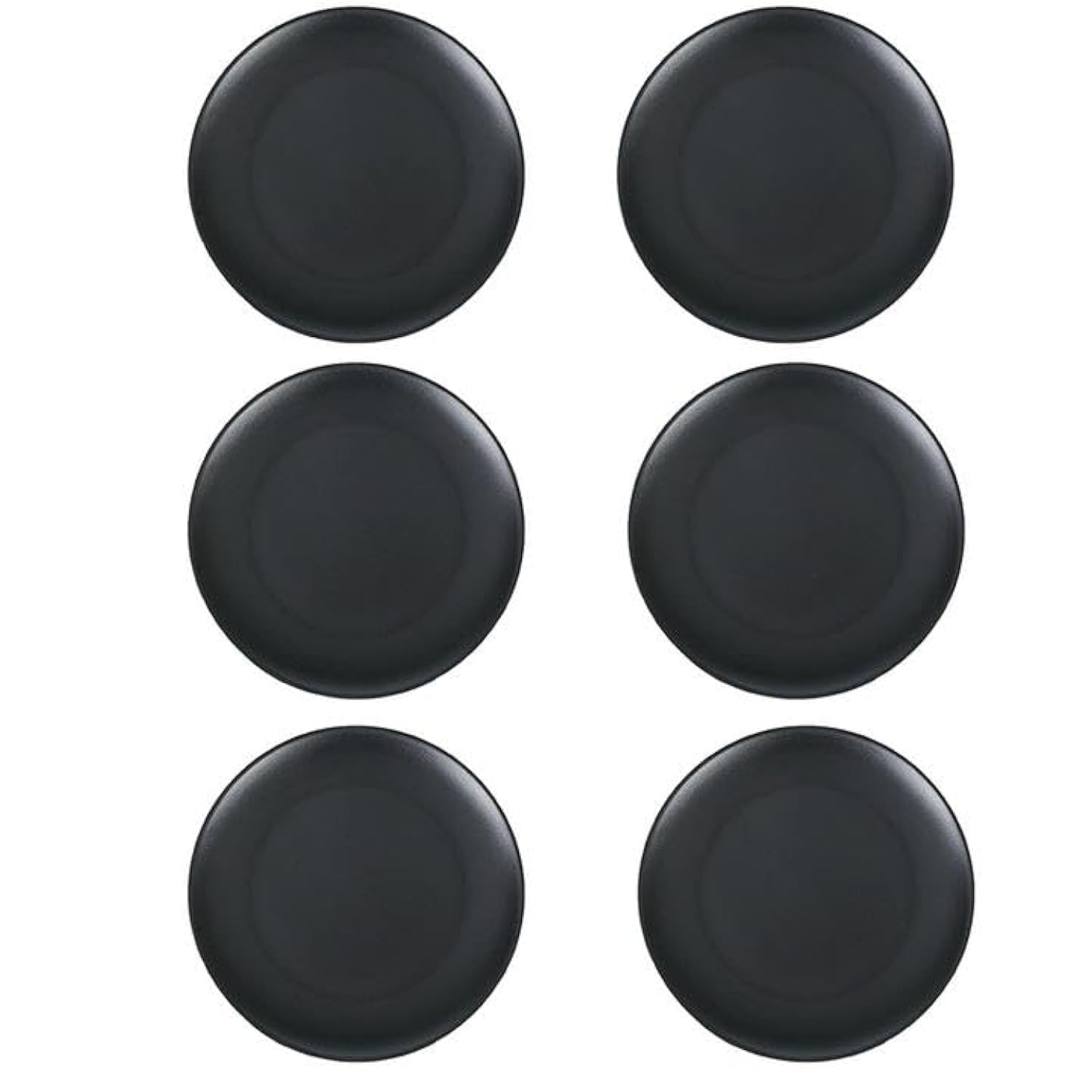 Photo 1 of MBBITL 6 Pack Melamine Plates Dessert Salad Plate Snacks Appetizer 6" Black Round Dinnerware Plates