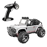 SZJJX 1:10 Remote Control Car 4WD Shaft Drive Truck Large Four-wheel Drive Remote Super Off-road racing Toy Radio Controlled rc Chargeable Off-road Rock Crawler(MYX-302 Vehicle Camouflage)