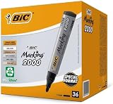 BIC Marking 2000 ECOlutions Permanent Markers Medium Bullet Tip Black 36