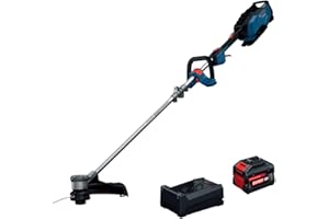 BOSCH GRT18V-40N18X 18V String Trimmer Kit with 8.0Ah High Power Battery, Charger, Brushless Motor, and Anti-Tangle System