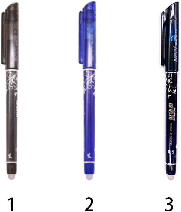Stylos Effaçables à Friction - Lot De 6 (3 Bleu, 3 Rose), Pointe 0,7 Mm, Encre Thermosensible - Design Animaux Mignon, Pour école, Bureau, Prise De Notes - 8