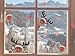 Reindeer Wall Decal with Birds Snowflake Wall Decal ，Christmas Sticker for Car Decoration，Window Cling Decal，Christmas Home Decals (29 pcs)