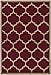 Ottomanson Paterson Collection Dark Red Contemporary Moroccan Trellis Design Lattice Area Rug, 5'3