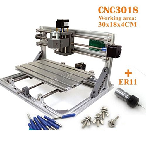 DIY Mini 3 Axis 3018 CNC Router Desktop Engraver GRBL Control plastic PCB PVC Milling Wood Cutting Carving Engraving Machine with ER11 Collet