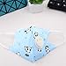 Cartoon Cute PM2.5 Anti-Dust Mouth Face Mask for Kids Disposable Non-Woven Fabric Masks With Respiration Valve (12PC Panda)
