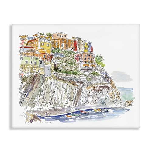 Wanderlust Seaside Cityscape, 30 x 40 Inch Canvas Wall Art