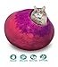 Juccini Handcrafted Felted Wool Cat Cave Bed for Cat and Kittens – Felted from 100% Natural Wool (Pink Cave, Medium)thumb 2