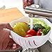 Salad Cutter Bowl 60 Seconds, COC-Shop Food Grade Multifunctional Vegetables Fruits FDA Fast Fresh Salad Maker with Cutting Board and Strainer - Dual Use Chopper (One Size, White)