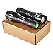 LED Flashlight, AMASKY XLM-T6 Zoomable Water Resistant Bright LED Flashlight with 1600LM Torch Adjustable for OutdoorBottom Click (2 in pack)