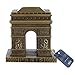 ZOVIE Metal Paris Arch of Triumph Statue Figurine Home Desktop Décor Souvenir Artificial World Famous Buildings Sculpture(3.2in Top)