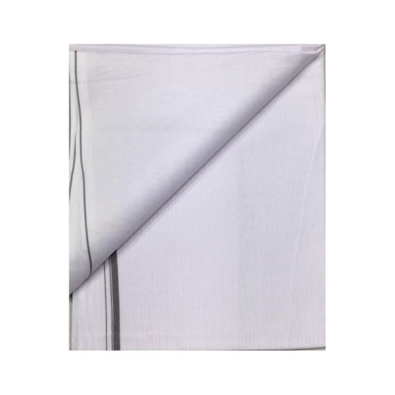 MAFATLAL Polyester White Unstitched Dhoti for Men (Pack of 2)