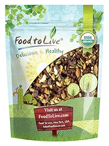 Organic Raw Munchies Snack Mix, 2 Pounds — Raw and Non-GMO Snack Mix Contains Cacao Nibs, Raisins, Almonds, Cashews, Walnuts, Goji Berries, Mulberries, Pumpkin Seeds. Vegan Superfood, Kosher