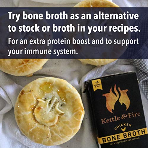 Bone Broth Soup Variety Pack, Chicken, Beef, Tomato, Miso, and Butternut Squash by Kettle and Fire, Gluten Free, with Collagen, Protein, 16.9 fl oz (Pack of 9)