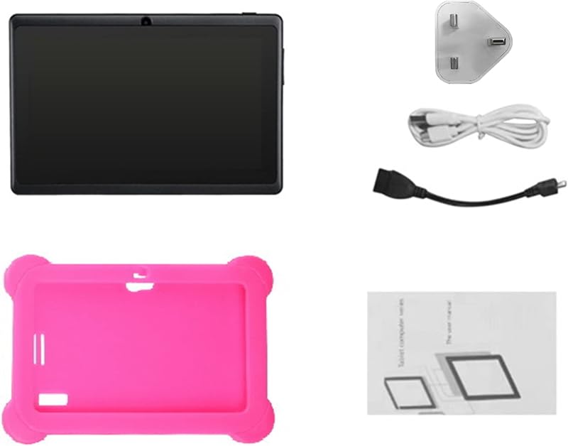 Tsadeer 7 Inch Kids Tablet Android 4.4 4GB WiFi Bluetooth Pink UK Plug