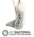 Best Yoga Socks - Anti-odor, Antibacterial Non Slip Yoga Pilates Barre Grip Sox Steel Grey