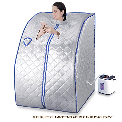 Uenjoy 2L Portable Home Steam Sauna Spa Full Body Slimming Loss Weight Detox Therapy