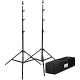 Fovitec StudioPRO - 2x 7'6" Light Stand VR Compatible Kit w/ Ball Head Mount - [HTC Vive and VR Edition][For Photo and Video][Includes Carrying Bag]