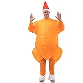 Arokibui Inflatable Turkey Costume Blow up Chicken Costume for Halloween Party Christmas Thanksgiving Festiva Suit
