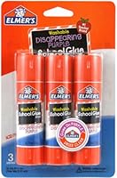 Elmer's Disappearing Purple School Glue Sticks, 0.77 oz Each, 3 Sticks per Pack (E562)