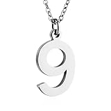 HZMAN Womens Stainless Steel Number 0-9 Charms