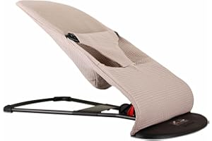 UKJE Protective Cover Compatible with Babybjorn Bouncers, Baby Bouncer Cover, Compatible Cover Over The Baby Bjorn Bouncer, Baby Bouncer Cozy, Soft & Stylish Cover, Handmade in Europe - Taupe Waffle