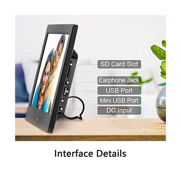 SeeKool Cadres Photo Numériques 10 Pouces Écran Haute Définition 1024×768 avec