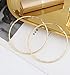VUJANTIRY Multiple Hoop Earring Set Flat Hoop Earring Textured Silver or Gold Tone Rounded Hoop Earrings 3 Pairs (Gold #2)