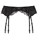 Sbra Advanced Customization Womens Sexy Lace Stretch Mesh Supender Garter Belts, Black01, One Size
