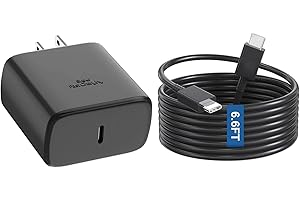 Samsung 45W USB-C Charger Super Fast Charging Android Phone Charger Block & 6.6FT Type C Charger Cable Cord for Samsung Galax