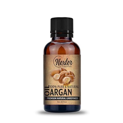 Nexter Essentials Moroccan Argan Oil Pure and Natural Therapeutic Grade Organic Cold Pressed for Hair, Skin and Face (15 ml)