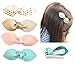 California Tot Non Slip Fully Lined Alligator Faux Leather Bow Hair Clips in Assorted Pack (Sweet Clip Set)