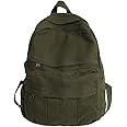Laptop Backpack for Women Travel Canvas Backpack for Women Vintage Green Aesthetic Backpack for School