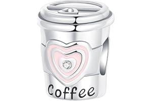 GOINEVA Coffee Cup Computer Dangle Pendants Beads Perfume Bottle Dragon Charms 925 Sterling Silver Bead Fits Women's Charm Bracelet & Necklace Jewelry Gifts for Women