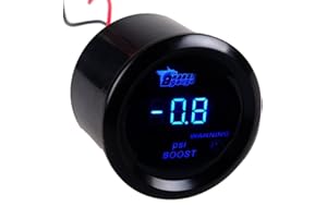 Etopars 2" 52mm Black Car Auto Digital Blue LED Light PSI Turbo Boost LED Gauge Meter