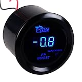 Etopars 2" 52mm Black Car Auto Digital Blue LED