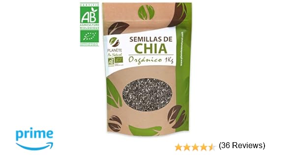 Semillas de Chia Orgánico - 1KG - Salvia hispanica: Amazon.es ...