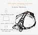 KAZOKU Bright Headlight Headlamp Flashlight Torch 3 CREE XM-L2 T6 LED with 4 PCS Rechargeable Batteries and Wall Charger …