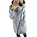 Boomboom Winter Clothes, Women Plus Size Zipper Long Sweatshirt Outwear Coat Size S-5XL