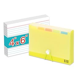 H4D 4x6 Index Card Case with 100 Heavyweight Ruled