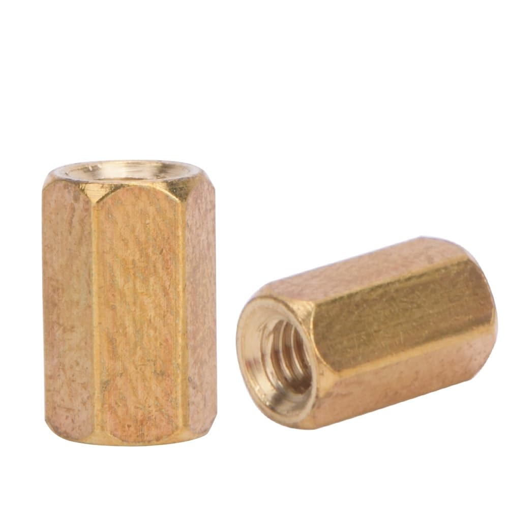 BORDSTRACT Brass Hex Standoff Nut Kit, 200Pcs M3x8mm Threaded Spacer Nuts for PCB/Electronics Assembly, Hardware Set