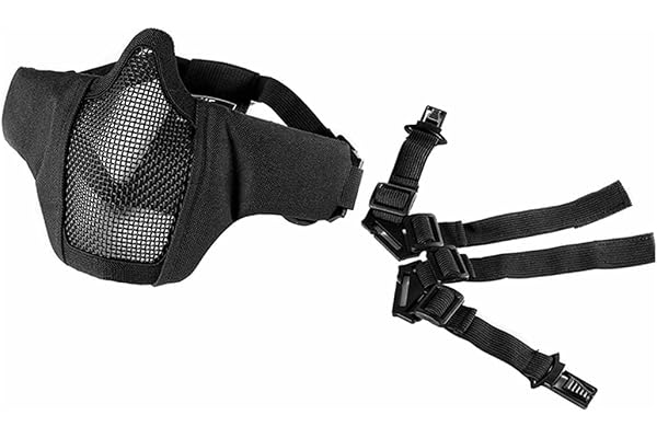 OneTigris 6 inch foldable airsoft face mask with soft nylon cheek padding