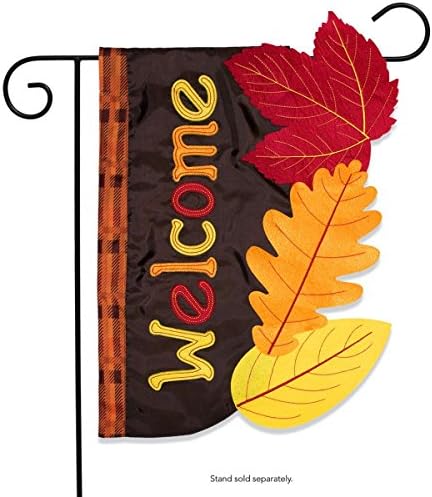 Briarwood Lane Fall Leaves Applique Garden Flag Welcome Autumn 12.5" x 18"