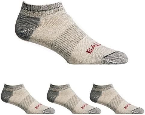 Lightweight 81% Merino Wool All Season Low Hiking Socks - 4 Pairs for Men and Women