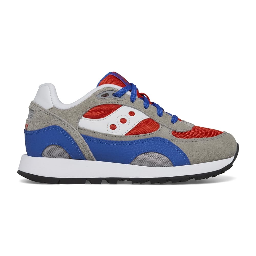 Saucony Shadow 6000 Sneaker, Grey/Blue/RED, 7 US Unisex Big Kid