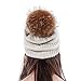 FURTALK Winter Hats Beanie for Women Fleece Lined Slouchy Knit Skiing Cap Faux Fur Pom Pom Beanie Hat for Girls