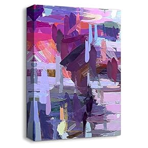 Canvas Wall Art Abstract Beautiful Oil...