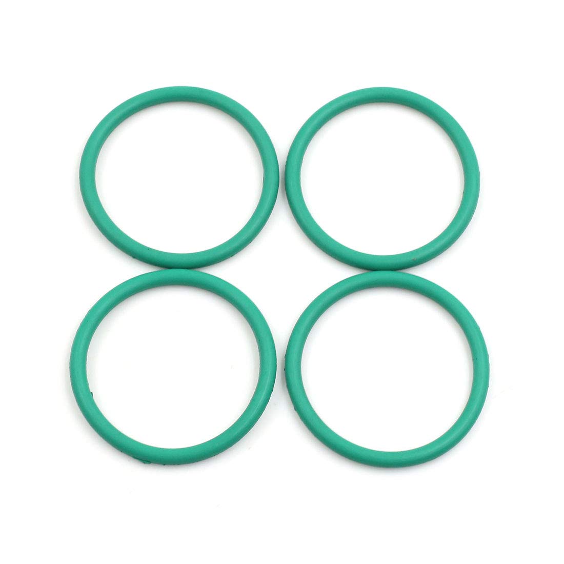 X AUTOHAUX Fluorine Rubber O-Rings, 44mm OD 37mm ID 3.5mm Width FKM Seal Gasket for Machinery Plumbing, Green, Pack of 4