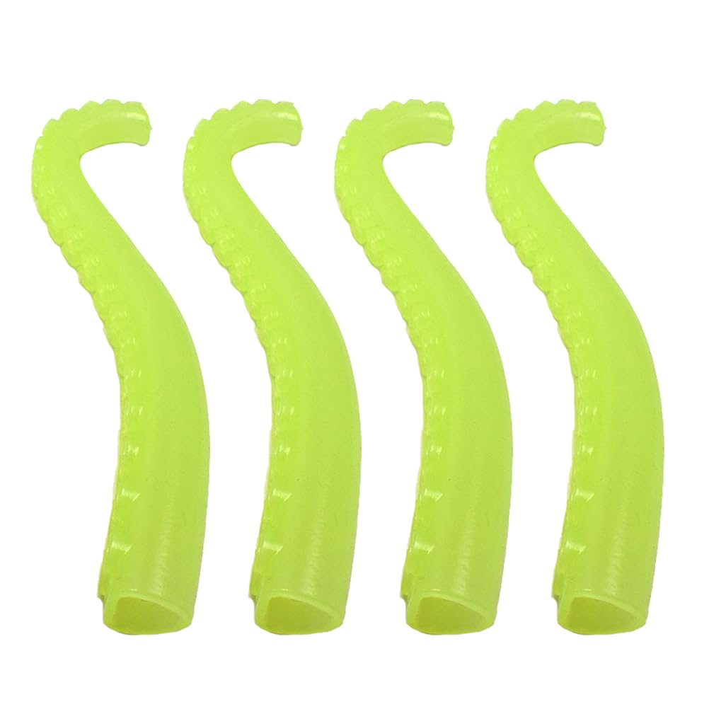 4pcs Octopus Tentacle Finger Puppets Set of 4 Green Rubber Glow in The Dark Finger Tentacle Puppets for Telling Stories Funny for Kids