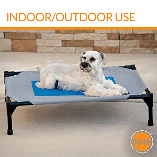 K&H Pet Products Coolin' Pet Cot, Elevated Dog Cooling Mat, Cool Dog Cot for Medium Dogs, Dog