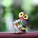 H&D Owl Gifts Jewelry Trinket Box Hinged for Ring Holder - Enamel Animal Owl Figurine Collectible Hand-Painted Gifts